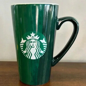 Starbucks 2021 Ceramic 16 ounce Mug with handle. Abstract Paint Pattern EUC